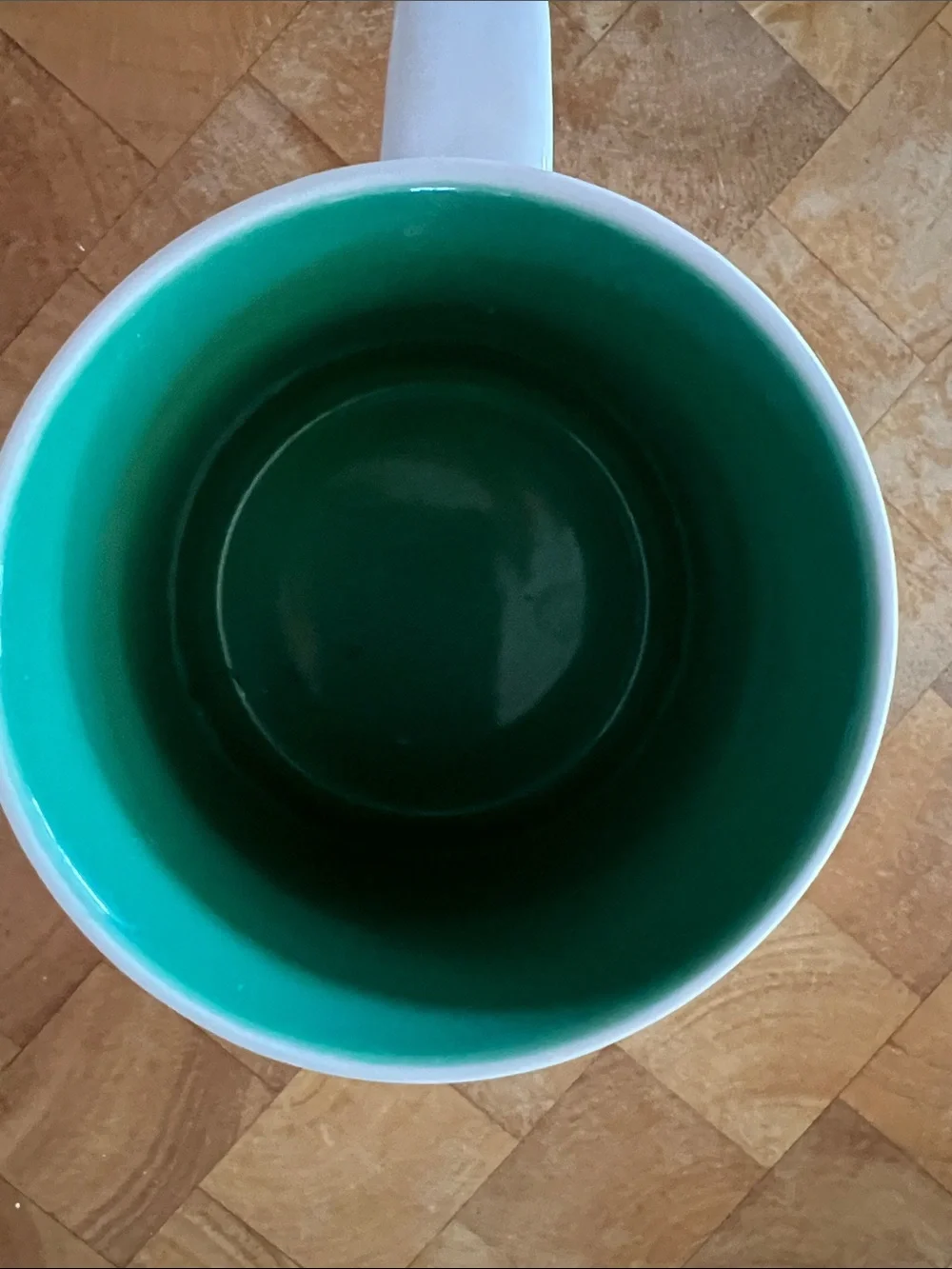 Starbucks White Arkansas Ceramic Mug with Green and Yellow Graphics